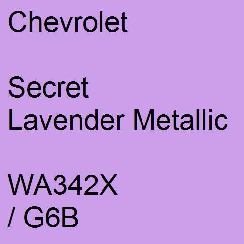 Chevrolet, Secret Lavender Metallic, WA342X / G6B.